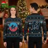 miami marlins logo pattern ugly christmas sweater
