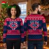 minnesota twins logo snowflake and christmas tree ugly christmas sweater