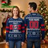 minnesota twins personalized snowflake custom name and number ugly christmas sweater