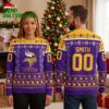 Minnesota Vikings Custom Name And Number Ugly Christmas Sweater 1 minnesota vikings custom name and number ugly christmas sweater