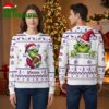 Minnesota Vikings Grinch Santa Hat Football Custom Name Ugly Christmas Sweater 1 minnesota vikings grinch santa hat football custom name ugly christmas sweater