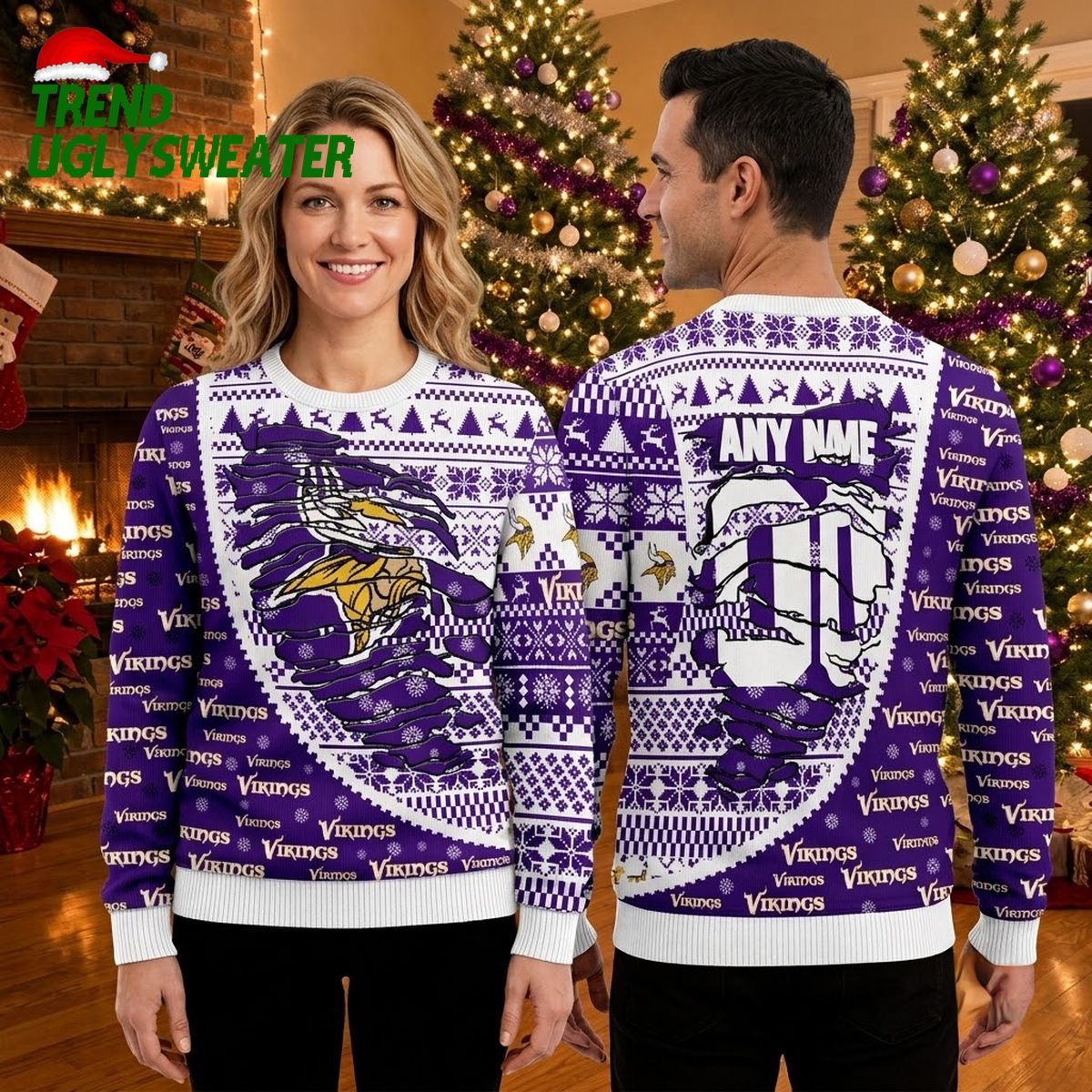 minnesota vikings norse warrior personalized any name ugly christmas sweater minnesota vikings norse warrior personalized any name ugly christmas sweater