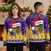 Minnesota Vikings Viking Logo Santa Hat Custom Name Ugly Christmas Sweater 2 minnesota vikings viking logo santa hat custom name ugly christmas sweater