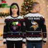 minnesota vikings viking mascot personalized custom name ugly christmas sweater