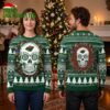 Minnesota Wild Floral Sugar Skull Ugly Christmas Sweater 1 minnesota wild floral sugar skull ugly christmas sweater
