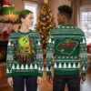 Minnesota Wild Grinch Hug Ugly Christmas Sweater 2 minnesota wild grinch hug ugly christmas sweater