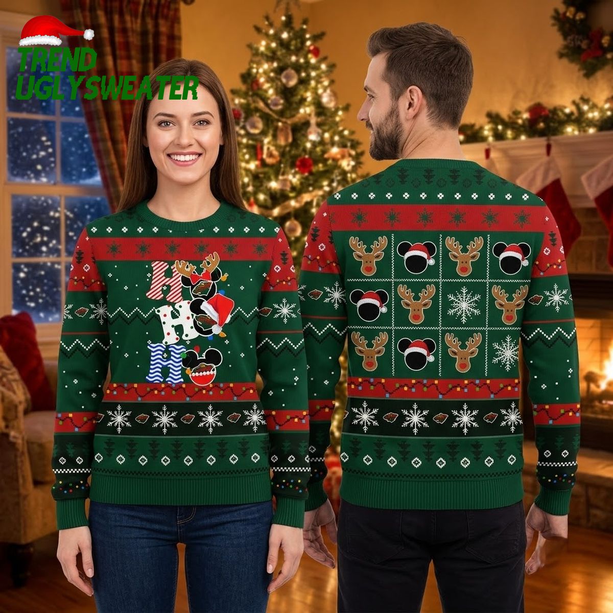minnesota wild mickey mouse ho ho ho ugly christmas sweater minnesota wild mickey mouse ho ho ho ugly christmas sweater
