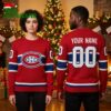 Montreal Canadiens Custom Name And Number Ugly Christmas Sweater 1 montreal canadiens custom name and number ugly christmas sweater