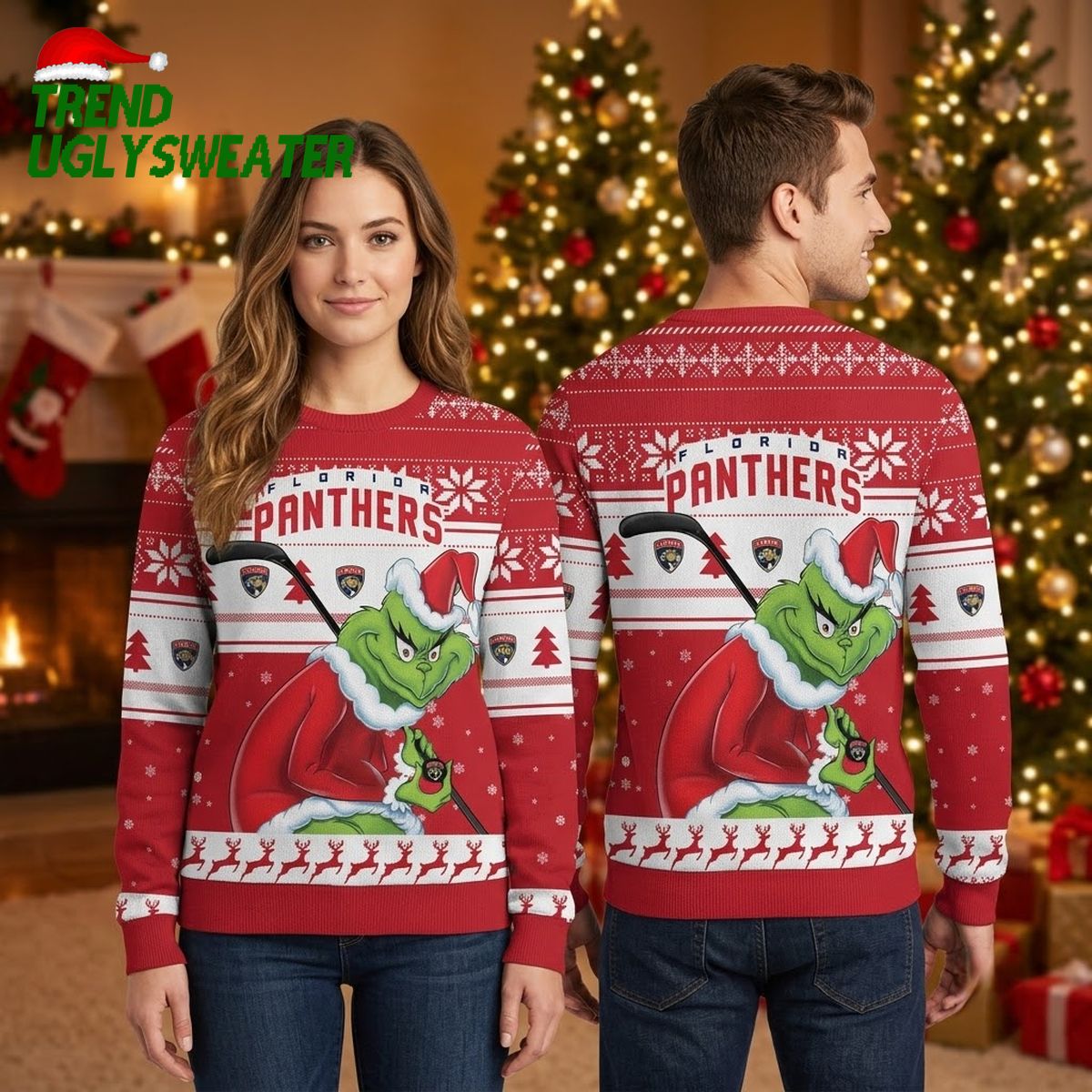 ncaa florida panthers ugly sweater grinch funny christmas football sweater ncaa florida panthers ugly sweater grinch funny christmas football sweater