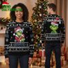 new england patriots grinch playing football personalized ugly christmas sweater