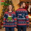 new england patriots grinch santa hat ugly christmas sweater