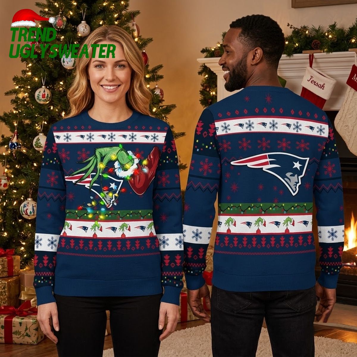 new england patriots grinch with christmas lights ugly christmas sweater new england patriots grinch with christmas lights ugly christmas sweater
