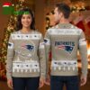 new england patriots logo santa sleigh personalized ugly christmas sweater