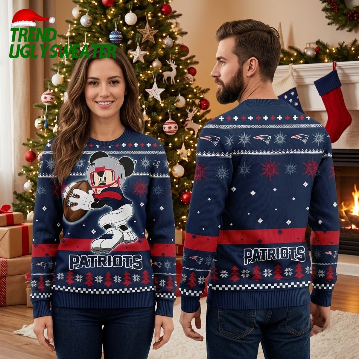 new england patriots mickey mouse football player ugly christmas sweater new england patriots mickey mouse football player ugly christmas sweater