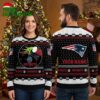 New England Patriots Santa Hat Logo Custom Name Ugly Christmas Sweater 2 new england patriots santa hat logo custom name ugly christmas sweater