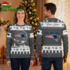 New England Patriots Santa Sleigh Custom Name Gray Ugly Christmas Sweater 1 new england patriots santa sleigh custom name gray ugly christmas sweater