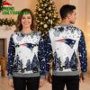 New England Patriots Snowflake Forest Logo Ugly Christmas Sweater 1 new england patriots snowflake forest logo ugly christmas sweater