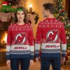 New Jersey Devils Big Logo Snowflake Ugly Christmas Sweater 1 new jersey devils big logo snowflake ugly christmas sweater