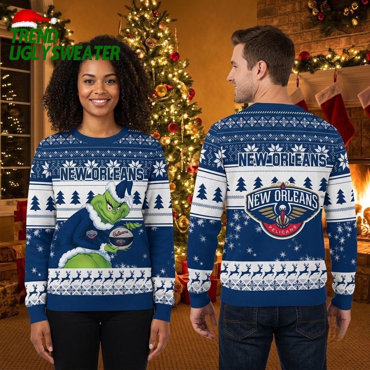 new orleans pelicans grinch holding basketball ugly christmas sweater new orleans pelicans grinch holding basketball ugly christmas sweater