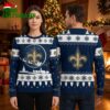 new orleans saints fleur de lis santa sleigh gift for fans ugly christmas sweater