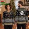 New Orleans Saints Football Player And Helmet Ugly Christmas Sweater 1 new orleans saints football player and helmet ugly christmas sweater