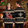 New Orleans Saints Santa Claus Fleur De Lis Ugly Christmas Sweater 2 new orleans saints santa claus fleur de lis ugly christmas sweater