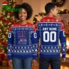 New York Giants Custom Name And Number Football Jersey Ugly Christmas Sweater 1 new york giants custom name and number football jersey ugly christmas sweater