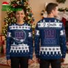 New York Giants Custom Name Santa Sleigh Logo Ugly Christmas Sweater 1 new york giants custom name santa sleigh logo ugly christmas sweater