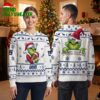 New York Giants Grinch Santa Hat Custom Name Ugly Christmas Sweater 2 new york giants grinch santa hat custom name ugly christmas sweater