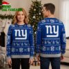 new york giants ny logo reindeer and snowflake ugly christmas sweater