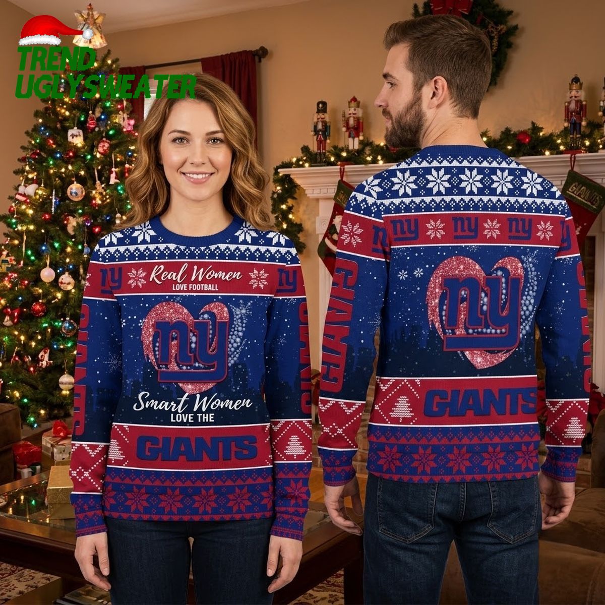 new york giants real women love football ugly christmas sweater new york giants real women love football ugly christmas sweater