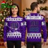 New York Giants Santa Sleigh Custom Name Ugly Christmas Sweater 2 new york giants santa sleigh custom name ugly christmas sweater