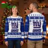 New York Giants Snowflake And Evergreen Pattern Ugly Christmas Sweater 2 new york giants snowflake and evergreen pattern ugly christmas sweater