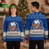 New York Islanders Big Logo Snowflake Ugly Christmas Sweater 2 new york islanders big logo snowflake ugly christmas sweater