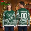 New York Jets Custom Name And Number Snowflake Pattern Ugly Christmas Sweater 1 new york jets custom name and number snowflake pattern ugly christmas sweater