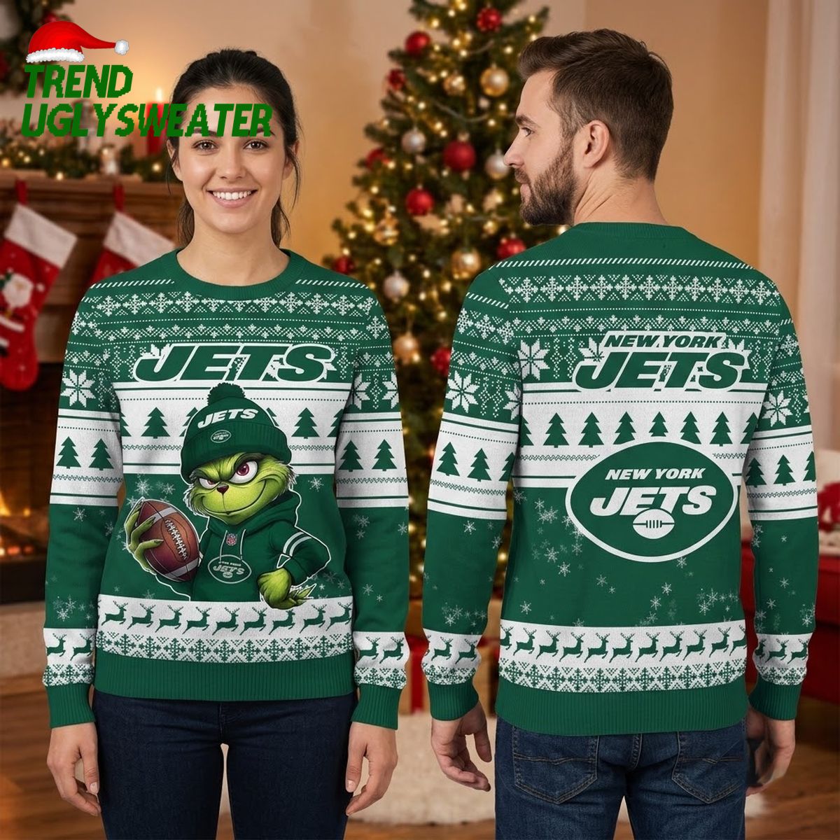 new york jets football grinch ugly christmas sweater new york jets football grinch ugly christmas sweater