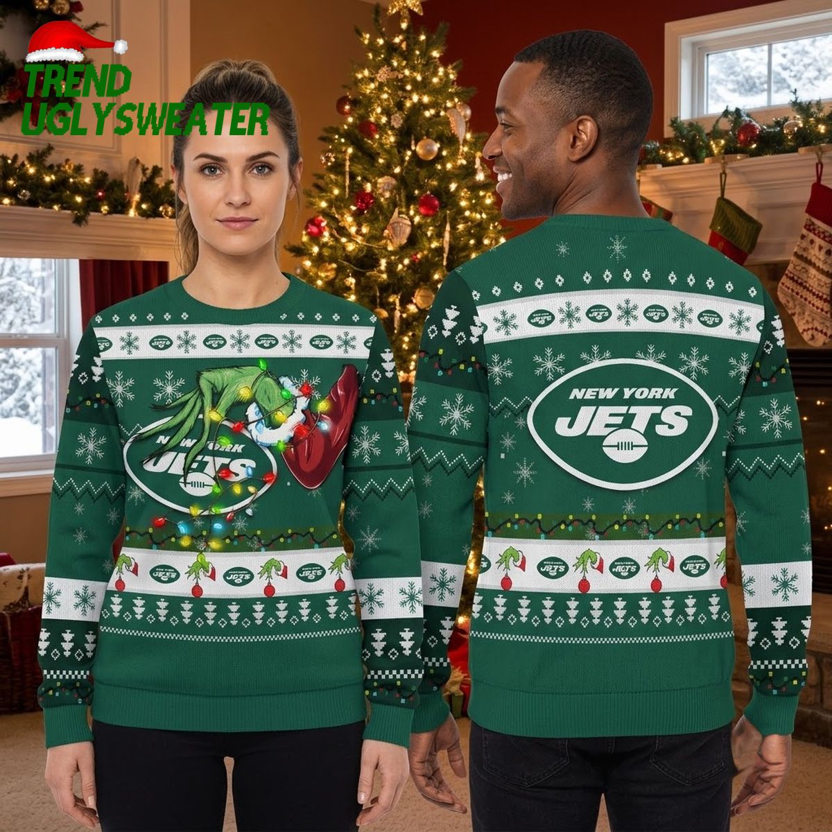 new york jets grinch hand football ugly christmas sweater new york jets grinch hand football ugly christmas sweater