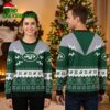 New York Jets Lightning Bolt Football Snowflake Ugly Christmas Sweater 1 new york jets lightning bolt football snowflake ugly christmas sweater