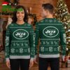 New York Jets Logo Reindeer Snowflake Pattern Ugly Christmas Sweater 2 new york jets logo reindeer snowflake pattern ugly christmas sweater