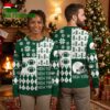 New York Jets Patchwork Football Helmet And Snowflakes Ugly Christmas Sweater 1 new york jets patchwork football helmet and snowflakes ugly christmas sweater