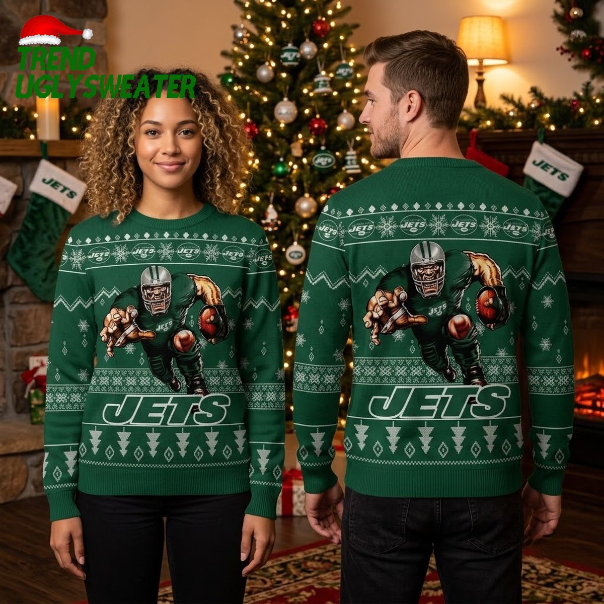 new york jets rushing football player ugly christmas sweater new york jets rushing football player ugly christmas sweater