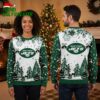 New York Jets Snowflake And Evergreen Forest Ugly Christmas Sweater 2 new york jets snowflake and evergreen forest ugly christmas sweater