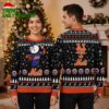 new york mets mr met mascot snowflake pattern black ugly christmas sweater