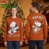 new york mets snoopy baseball custom name and number ugly christmas sweater
