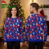 New York Rangers Santa And Snowman Christmas Pattern Ugly Christmas Sweater 2 new york rangers santa and snowman christmas pattern ugly christmas sweater