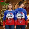 new york rangers santa sleigh christmas village custom name ugly christmas sweater