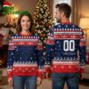 New York Yankees Custom Name And Number Reindeer Navy Blue And Red Ugly Christmas Sweater 1 new york yankees custom name and number reindeer navy blue and red ugly christmas sweater