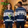 New York Yankees Grinch Baseball Player Navy Blue Ugly Christmas Sweater 2 new york yankees grinch baseball player navy blue ugly christmas sweater