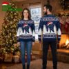 new york yankees santa hat logo navy blue ugly christmas sweater