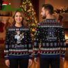 new york yankees uncle sam baseball player snowflake black ugly christmas sweater